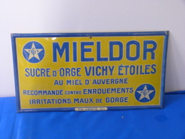 Plaque Métal "MIELDOR" Sucre D'orge VICHY (03) - Koek & Snoep