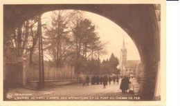 Beauraing - CPA - L'Entrée Du Parc, L'arbre Des Apparitions Et Le Pont - Beauraing