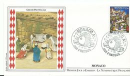 Lettre 1er Jour Monaco1983  Creche Provencale - Lettres & Documents