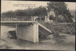 CPA Inondations Innondations Des 8 Et 9 Octobre 1907 Saint St Péray Pont Du Chemin De Fer - Saint Péray