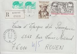 France Lettre Recommandée Année 1983 SP69-840 Pour Rouen - Cachets Militaires A Partir De 1900 (hors Guerres)