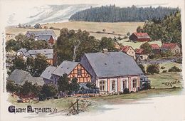 Litho AK Gasthof Alt Jocketa Vogtländische Schweiz A Plauen Elsterberg Pöhl Jössnitz Reichenbach Neudörfel Liebau Syrau - Poehl