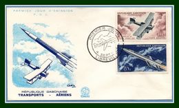 Republique Gabonaise FDC N° PA 7 Et 10 Avion Fusée 1962  Espace Space - Africa