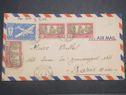 NOUVELLE CALÉDONIE - Enveloppe De Nouméa Pour Paris En 1946 , Affranchissement Plaisant - L 14817 - Briefe U. Dokumente