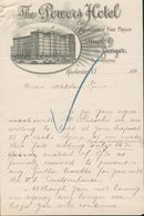 Rochester état De New York - Entête 189? -  The Powers Hôtel - Absolutely Fire Proof - Buck & Ganger. Propriétors. - Verenigde Staten