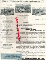 75-PARIS-BEAUMONT-SAINT ETIENNE- LE QUESNE-RARE LETTRE H. BRUNET- P. MEUNIE- CH. DE LA ROUSSIERE-TISSUS- RUE UZES-1932 - Textilos & Vestidos
