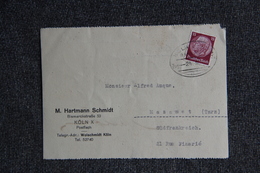 Timbre Sur Lettre Publicitaire - KOLN , Hartmann SCHMIDT, Bismarckstarbe 53 - 1900 – 1949