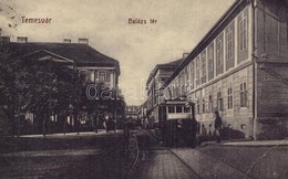 T3 Temesvar, Timisoara; Balazs Ter, Villamos. W. L. 117. / Square, Street View, Tram (EB) - Zonder Classificatie