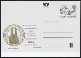 CZECH REPUBLIC 1995 3 Kc.postcard Köln '95 Unused.  Michel P7-A5 - Ansichtskarten