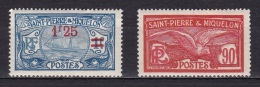 St Pierre Et Mqn N°124*, 129* - Unused Stamps