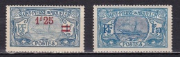 St Pierre Et Mqn N°124*, 130* - Unused Stamps