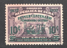 1937  Centenaire Des Chemins De Fer Cubains - Usados