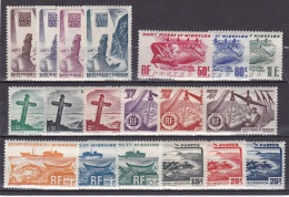 St Pierre Et Mqn N°325* à  343* - Unused Stamps