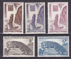 St Pierre Et Mqn N°325*,326*,327*,345*,346* - Unused Stamps