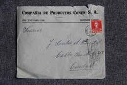 Timbre Sur Lettre Publicitaire - ARGENTINE ,BUENOS AIRES, Compania De Productos CONEN S.A - Autres & Non Classés