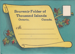 Old Souvenir Folder - Thousand Islands Ontario Canada - 16 Views - Almost Mint Condition - Unused - 4 Scans - Thousand Islands