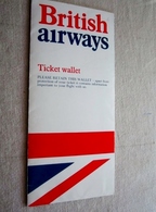 BRITISH AIRWAYS BILLET AVION  1978 CARDIFF TO PARIS AVEC COURRIER ITINÉRAIRES ET HORAIRES - Europa