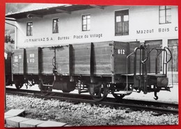 CP Train - Wagon Tombereau L 612 à Chateau-d'Oex En 1966 - Photo JL Rochaix - N° 2.2 - Château-d'Œx