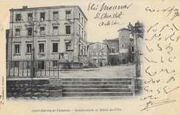 St Saint-Martin-de-Valamas, Gendarmerie Et Hôtel-de-Ville - Collection C. Courtial, Carte Dos Simple - Saint Martin De Valamas