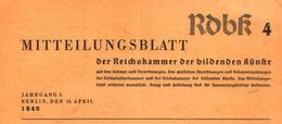 Mitteilungsblatt Der Reichskammer Der Bildenden Kuenste/Heft4 / Zeitschrift/1940 - Packages
