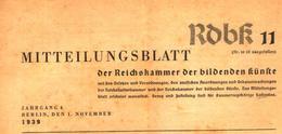 Mitteilungsblatt Der Reichskammer Der Bildenden Kuenste/Heft11/ Zeitschrift/1939 - Colis