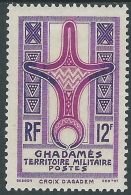 1949 OCCUPAZIONE TERRITORIO MILITARE GHADAMES 12 F MH * - I49-4 - Fezzan & Ghadames