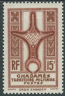1949 OCCUPAZIONE TERRITORIO MILITARE GHADAMES 15 F MH * - I49-4 - Fezzan & Ghadames