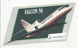 Autocollant, 19 X 10, Aviation , Avion , DASSAULT Aviation , FALCON 50 , Frais Fr 1.45e - Pegatinas