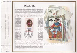 FEUILLET CEF TIRAGE 20.300 EX EN OFFSET, EGALITE, 1989 - Revolución Francesa