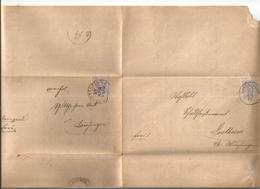 Germany Wurttemberg Scott # O3 On Interesting Folded Letter 1882 See Scan And Description - Covers & Documents