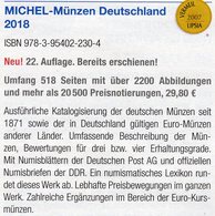 Münzen MICHEL Deutschland+EURO 2018 Neu 30€ Ab 1871 DR 3.Reich BRD DDR Numismatik Coins Catalogue 978-3-95402-230-4 - Kronieken & Jaarboeken