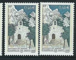 [20] Variété : N° 3496 Chapelle Saint Ser Ciel Bleu Au Lieu De Bleu Foncé + Normal  ** - Unused Stamps