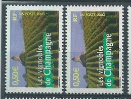 [20] Variété : N° 3561 Vignoble Double-frappe + Normal  ** - Unused Stamps