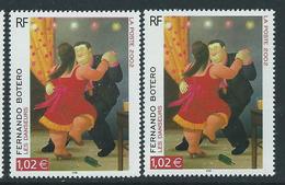 [20] Variété : N° 3482 Botero Double-frappe Du Tableau + Normal  ** - Unused Stamps