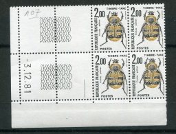 6334  - FRANCE    Taxe  N°107** 2Fr  Noir Et Brun-jaune    Du  3/12/81   TTB - Segnatasse