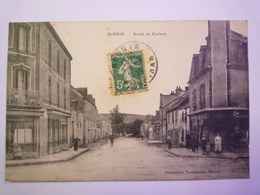 GOURIN  (Morbihan)  :  Route De  CARHAIX   1916    - Gourin