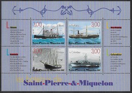 1999  Saint Pierre Et Miquelon  N° Bf  7 Nf** MNH . Les Bateaux De St Pierre . - Blocks & Sheetlets