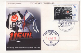 TURQUIE,TURKEI TURKEY 115. ANNIVERSARY OF BEŞİKTAŞ JK POSTCARD - Covers & Documents