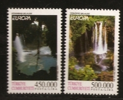 Turquie Türkiye 2001 N° 2989 / 90 ** Europa, Chute D'Eau, Richesse Naturelle, Düdenbasi, Yerköprü, Fleur, Montagne - Ungebraucht