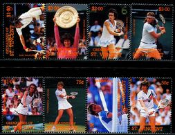 AT3710 St. Vincent 1987 Tennis Star 8V MNH - Winter 2002: Salt Lake City - Paralympic