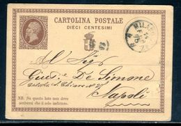 Italie - Entier Postal De Milano Pour Napoli En 1875 - Ref M3 - Stamped Stationery