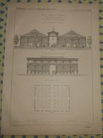 Plan D'une Halle Couverte. Type N°1. Construite En Fer Et En Maçonnerie. 1869 - Publieke Werken