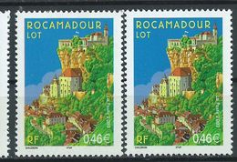 [21] Variété : N° 3492 Rocamadour Double-frappe + Normal  ** - Unused Stamps