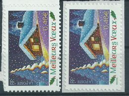 [21] Variété : N° 3534 Meilleurs Vœux Ciel Violet Au Lieu De Bleu Noir  + Normal  ** - Unused Stamps