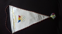 1708   ROMANIA  ORIGINAL  OLIYMPIC   FLAG   44 X 30 CM - Bekleidung, Souvenirs Und Sonstige