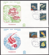 MONACO 1988, Fish - Fische - Poisson - Peche FDC, Mi # 1844-49 - Lettres & Documents