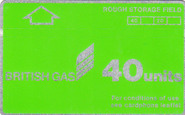 Oil Rig Phonecard - British Gas 40unit (Rough Storage) - Superb Fine Used Condition - Plateformes Pétrolières