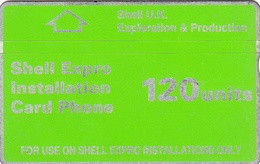 BT  Oil Rig Phonecard - Shell Expro 120unit (Thin Lettering) - Superb Fine Used Condition - Plateformes Pétrolières