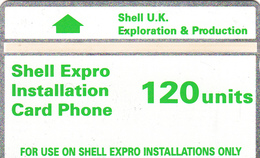 BT Oil Rig Phonecard - Shell Expro 120unit (Blue Green) - Superb Fine Used Condition - Plateformes Pétrolières