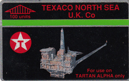 BT  Oil Rig Phonecard- Texaco North Sea- 100units - Superb Fine Used Condition - Boorplatformen